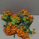 Daisy Artificial Flowers for Outdoors Winter Decoration, 6 Bundles Fake Mums Orange Silk Flowers for Outside Look Real UV Resistant Fake Plants Faux Flowers for Planter Front Door Home Indoor Urn