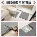 Joyhalo Shower Mat Bathtub Mat Non Slip, Bathmats Non Slip, Quick Drying Foot Scrubber Loofah Mats for Shower, Tub, Bathroom, Home, 24 * 24inch, Grey