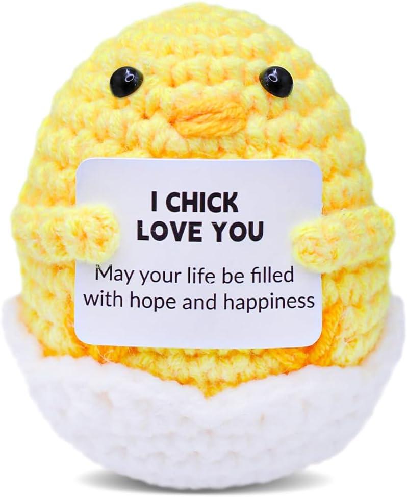 2 x NSSHEL Easter Eggs Decorative Knitted Easter Eggs Ornaments Handmade Crochet Artificial Decor Mini Cute Crochet Gifts for Holiday Party Home Garden Accessories (Style 2)