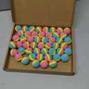 Sumind 48 Pieces Foam Balls Bulk Rounds Refill Balls Soft Foam Bullet Replacement Refill Pack for Blasters Guns for Kids Birthday Party Games Favors Gifts for Boys and Girls(Rainbow Color)