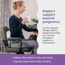 Boppy Wedge Pregnancy Pillow - Compact Support Wedge Maternity Pillow for Back, Knees, Pelvic Floor at Home, Office & Travel with Washable Knit Cover - Gray Modern Stripe