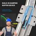 2 Sets Opening Door Hinge Set 180° Parallel Opening Cabinet Wardrobe Door Sliding Load-Bearing 17.6lbs Heavy Duty Hinge