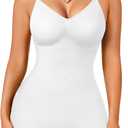 Irisnaya Women Slimming Bodysuits Shapewear Tops Tummy Control Body Shaper Spaghetti Strap Camisole Leotards Bodycon Jumpsuit XS/S