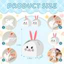 3 x Honoson 24 Pcs Bunny Gift Boxes Easter Treat Boxes Bunny Paper Goodies Bag Cute Candy Gift Box Rabbit Shape Bakery Cookie Containers for Easter Birthday Wedding Party Favors(White)