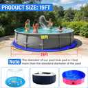 18FT Round Pool Ground Cloths, 12 x 12 Mesh Count Heavy Duty Pool Liner Pad, Anti-Aging Puncture Resistant Pool Ground Mat, Waterproof Pool Liner Protector Tarp for Above Ground Swimming Pools