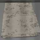 jinchan Floral Kitchen Curtains 36 Inch Linen Tier Curtains Farmhouse Cafe Half Window Drapes Over Sink Light Filtering for Living Room Laundry RV Rod Pocket 2 Panels Sage Green on Beige