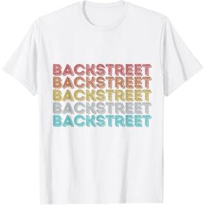 Vintage Retro Backstreet T-Shirt,Large,White