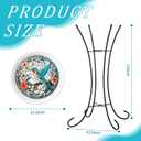LEIFIDE 23 inch Metal Bird Bath for Outside Birdbath Bowl Topper with Foldable Pedestal Metal Stand Hummingbird Pattern Bowl Freestanding Birdbaths Birdfeeder for Outdoors Patio Yard Lawn Decor