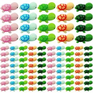 100Pcs Miniature Sea Turtle Figurine Mini Resin Sea Turtle Ocean Animal for DIY Fairy Garden Micro Landscape Decor Ornament