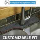 Drymate Faucet Splash Guard Mat for Kitchen & Bathroom Sink, Thin Countertop Drip Protector Drying Pad, Absorbent, Waterproof, Washable (USA Made) (18" W x 4.33" L x 0.13" H With Pre-Cut 2.5" Hole)