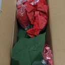 Poinsettias Artificial Christmas Flowers 9.8" Large Heads 6 Pack 16.9" Bouquet Red Faux Velvet Flower for Xmas Tree Home Christmas Decorations