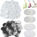 Happizza 100 Sets 75mm(3 inch) Button Parts for Button Maker Machine 75mm, Round Badge Button Making Supplies Blank Pin Back, Includes Metal Cover, Plastic Button Back Cover, Clear Film&Blank Paper