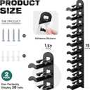 2 x Hat Hook for Wall, 2 Pack Hat Organizer Hold up to 20 Hats,Hat Holder with Strong Adhesive and 8 Pack Screws, Cap Holder Hat Hangers for Wall Closet Door and Bedroom(B-Black)