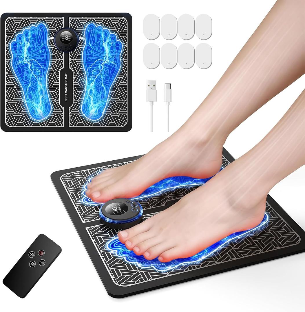 Transcutaneous Electronic Nerve Stimulator and Powered Muscle Stimulation for Pain Relief, EMS Foot Massager