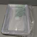 Exquisite - 6 Pack Crystal Clear Premium Quality 14.5"x 9.5" Rectangle Plastic Disposable Serving Trays For Parties - Heavy Duty Serving Platter And Serving Trays For Eating (Medium - 14.5" x 9.5")