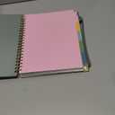 Hardcover Spiral Notebooks 8.5" X 11" Note Taking 5 Subject Notebook College Ruled with Dividers 240 Pages 100GSM Aesthetic Spiral Notebook for Work School Cute Journals for Women Writing (Green)