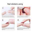 24 Pcs Blue White French Tip Press on Nails Short Fake Nails Press ons Flowers Designs Full Cover Summer Almond Shape Acrylic Nail Kit False Nails Glue Stick on Nails Manicure for Women