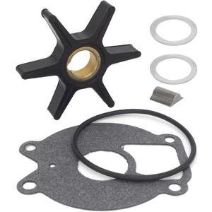 QuickMarine 8508910 Water Pump Impeller Service Kit for Mercury Marine 13.5 15 18 25 HP Outboard Motor Replacement 47-8508910 47-850893 47-8M0027792 Sierra 18-3057 with Key and Gasket