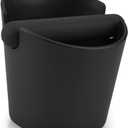 HOMEE Coffee Knock Box 4.8 Inch Shock-Absorbent Durable Barista Style Knock Box With Removable Knock Bar and Non-Slip Base Gift (Round) (Rubber rod)