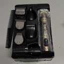 Beard Trimmer Kit Professional Hair Clipper Zero Gapped T-Blade Electric Shaver Razor Nose Body Trimmer for Men Cordless Grooming Kit 7 in 1 (Bronze)