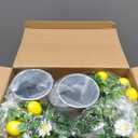 Mimorou 6 Sets Artificial Potted Lemon Decor Fake Fruit Lemon Flowers Table Centerpiece Faux Summer Kitchen Vases Tiered Tray Decor Farmhouse Plant for Indoor Outdoor Home Bathroom Dining
