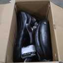 COLAMY Office Ergonomic Desk High Back Executive Chair with Pop-Out Lumbar Support, Upgraded Casters, Adjustable Headrest, Flip-Up Arms, Leather Home with Thick Cushion for Comfort - Black