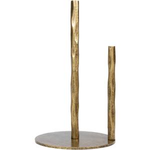 Paper Towel Holder, Hand-Forged Vintage Gold Paper Towel Stand Holder, Kitchen Heavy Duty Solid Metal Countertop Roll Paper Organizer