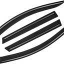 Lightronic Extra Durable Outside-Mount Auto Vent Window Visor, Fits 2017-2022 Nissan Rogue Sport, UV Protection Rain Guard, Original Wind Deflector, No-Drill Easy Install, Dark Smoke, 4-Pcs