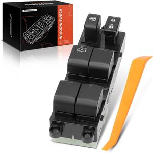 A-Premium Front Left Driver Side - Master Power Window Switch - Compatible with Nissan Versa 2010 2011 2012-1.6l 1.8L - Replace# 25401-ZW80A, 25401ZW80A