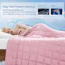 Topcee Weighted Blanket (3 lbs, 36" x 48") Cooling Throw Heavy Blanket for Sleeping Apply to 20-40 lbs, Soft Thick Breathable Blanket with Glass Bead, Easy Care (02-pink)