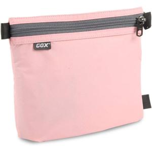 GOX Travel Toiletry Bag Carry On Zipper Pouch Cosmetic Kit Makeup Digital Bag Water Resistant Nylon (Pink)