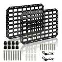 Rigid MOLLE Panel Pegboard Wall Panels, 15.7x11 Inch Heavy Duty Peg Board for Garage, Workshop, Truck & Trailer Storage, Versatile Modular Wall Mount Organizer with Elastics (2 Pack)