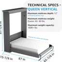 Create-A-Bed Queen Size Deluxe Murphy Bed Kit, Vertical