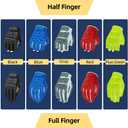 Seibertron Lineman 2.0 Padded Palm Football Receiver Gloves, Flexible TPR Impact Protection Back of Hand Glove Adult and Youth Sizes (Fingerless Black)