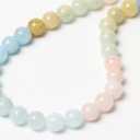 Song Xi 60Pcs A+ Grade 6mm Natural Beads Genuine Real Gemstone Beads Round Loose Beads for Jewelry Bracelet Making DIY(Rainbow Morgan)