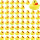 GliSun 60 PCS Rubber Ducks Bath Toys Mini Ducks Float and Fun Squeak for Kids Bath Toy Shower Decorations Birthday Party Carnival Game Gift