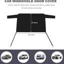 Car Windshield Snow Cover, Waterproof Rear Windshield Protector Ice and Snow Shield, Multi-Purpose Oxford Rear Windscreen Cover Protects Against Frost Water UV Rays