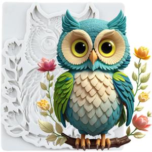Owl Silicone Mold Bird Owl Polymer Clay Molds for DIY Crafts Epoxy Resin Casting Air Dry Polymer Clay Plaster Jewelry Making