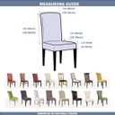 Chair Covers for Dining Chairs Set of 4, Stretchy Soft Parson Chair Covers Removable Washable Kitchen Dining Room Chair Slipcovers with Elastic for Universal Fit (Orange Flowers)