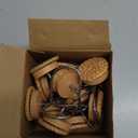 Colingmill 12 Pcs Boho Knots Shower Curtain Hooks Home Decorative Shower Rings Woven Wicker Ratten Decorative for Bathroom Farmhouse Curtain Hangers Accessories(Wood Color)