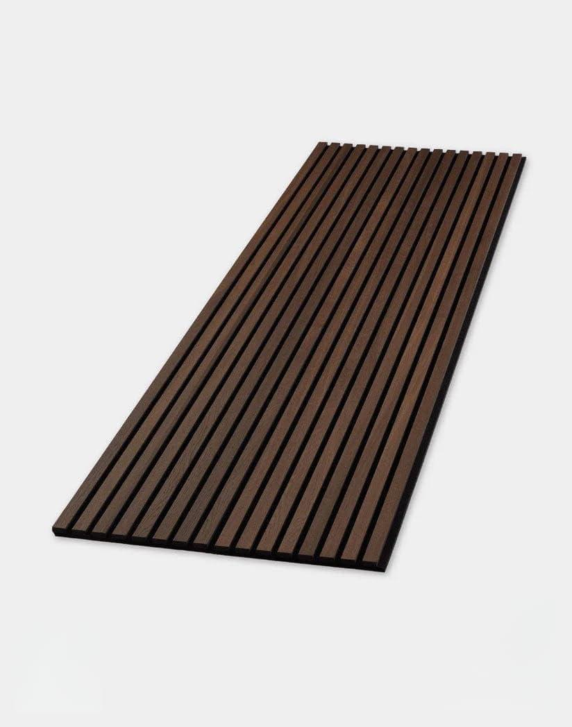 WVH Luxury American Smoked Oak Acoustic Slat Wood Wall Panels, Measures 94.49" x 25.20", Premium Oiled Finish, Interior Decor for Walls & Ceilings, Noise Cancelling & Sound Absorbing for Home, 2pcs