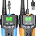 Inspireyes Walkie Talkies for Kids, Rechargeable Long Range 2 Pack, Kids Toys for Boys Girls Ages 3-12, 2 Way Radio Toy, Outdoor Adventure Toys, Camping Hiking Gear, Birthday Gifts for Kids