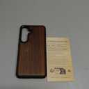 Carveit Wood Case for Galaxy S25 Case 2025 [Natural Wood & Black Soft TPU] Shockproof Protective Cover Unique Wooden Design Compatible with Samsung S25 (Natural Wood-Walnut)