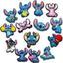 Cartoon DIY Silicone Focal Beads for Pen Making, Cartoon Bead Pen Charms, Keychain Jewelry Craft Kit for Teen Adults (14Pcs Blue)
