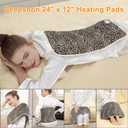 Deepsoon Heating Pad,Electric Heating Pads for Back,Neck,Moist Heating Pad for Abdomen Shoulder Knee Legs,Dry/Moist Heat&Auto Shut Off,Mother's Day Birthday for Men and Women,Leopard Print,24x12 Inch