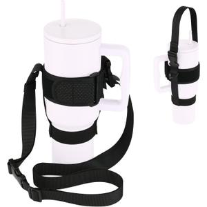 Cosmos Water Tumbler Holder Strap Travel Tumbler Carrier Water Bottle Sling Strap for 30-40 Oz Insulated Cup Travel Mug Accessory Compatible with Stanley Tumbler Cup for Travel Hiking Walking Camping