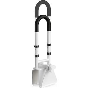Adjustable Bathtub Safety Rail, Bathtub Handle Grab Bar with Non-Slip Grip for Seniors, Elderly, Fits 3.1 to 6.7 Inch Tub Walls, Supports 300 lbs