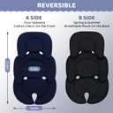 Infant Car Seat Insert,Baby Stroller Cushion for Newborn,Safety Seats and Baskets Insert-Reversible Universal Breathable and Soft Newborn Stroller Mat(Navy)