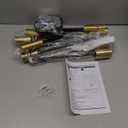 Modern Sputnik Chandelier Ceiling Light Fixtures, 6-Lights Mid Century Industrial Metal Semi Flush Mount Lamp for Bedroom Dining Room Living Room Kitchen Hallway Office-Black and Gold