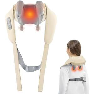Electric Neck Massager for Deep Tissue Pain Relief,Adjustable Pressure,Heatable,Washable Cover,for People with Keeping Head Down for a Long Time,Gifts for Men Women